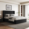 Maddison Black Velvet Ottoman Storage Bed