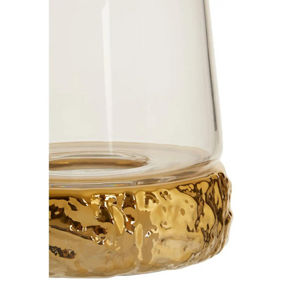 Small Gold Hurricane Candle Holder