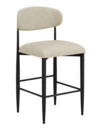 Azure Cream Chenille With Gold Barstool