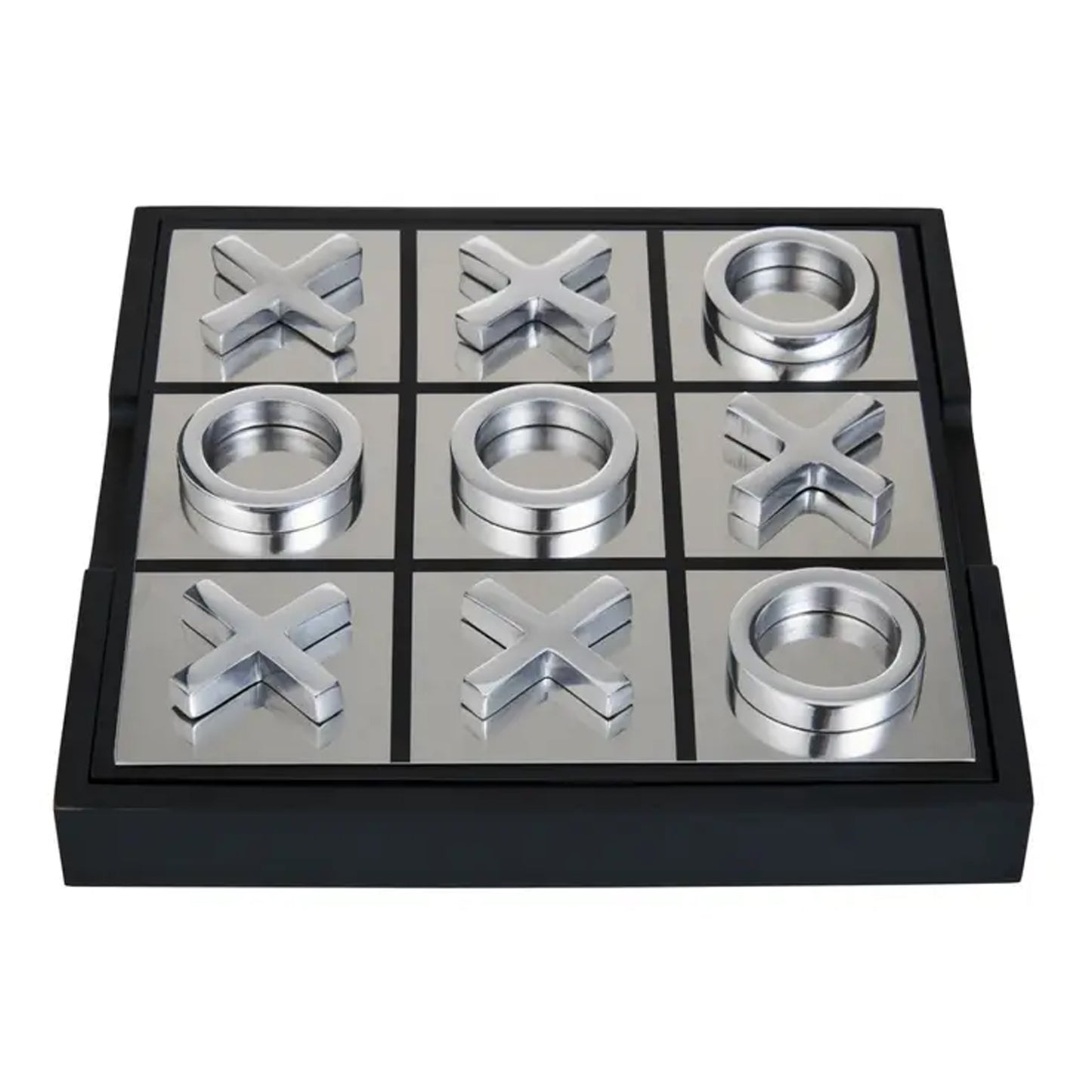 Noughts and Crosses Silver Game Set