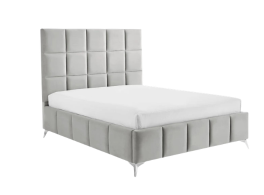 Imogen Light Grey Padded Ottoman Storage Bed