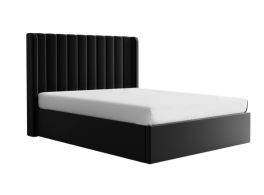 Maddison Black Velvet Ottoman Storage Bed