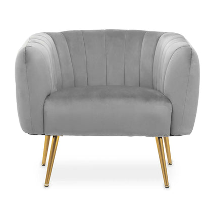 Grey Padded Accent Chair