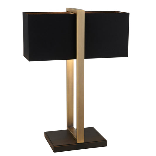 Black And Brushed Gold Metal Table Lamp