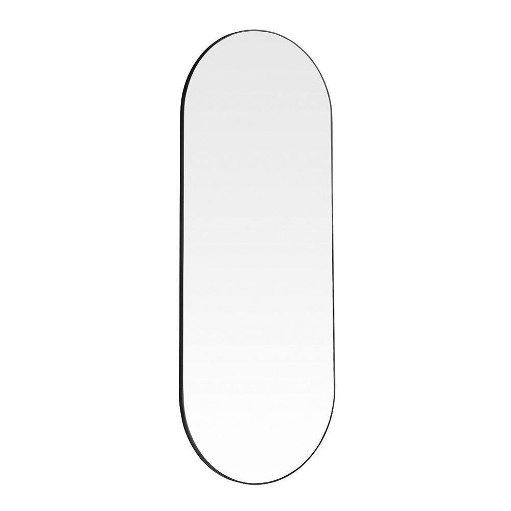 Curved oblong shaped mirror- Black