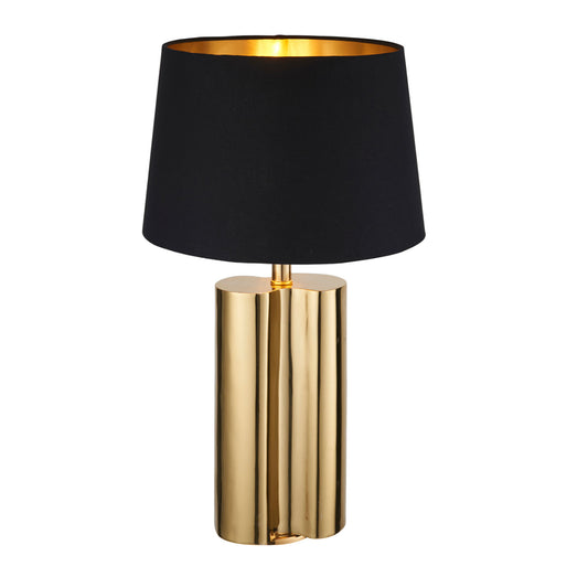 Eclipse Black And Gold Curved Table Lamp