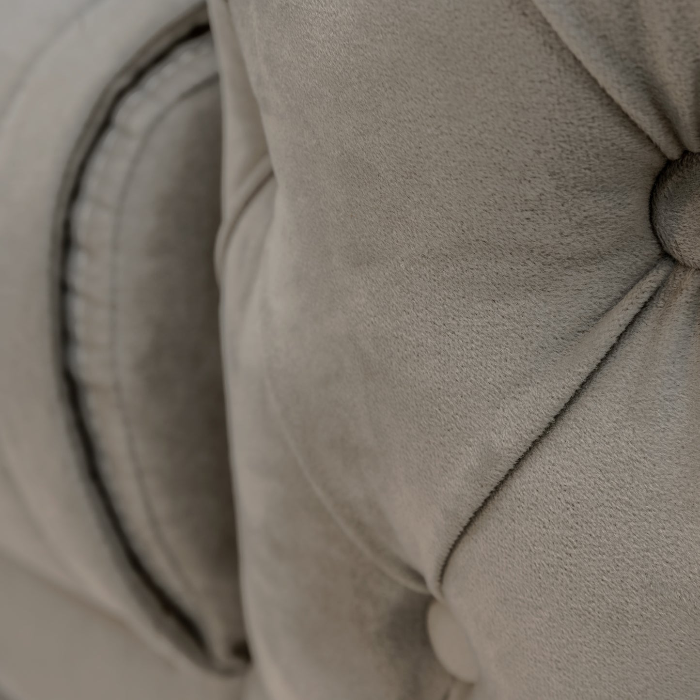 Holly Chunky Ribbed Sofa Greige Velvet 2 Seater