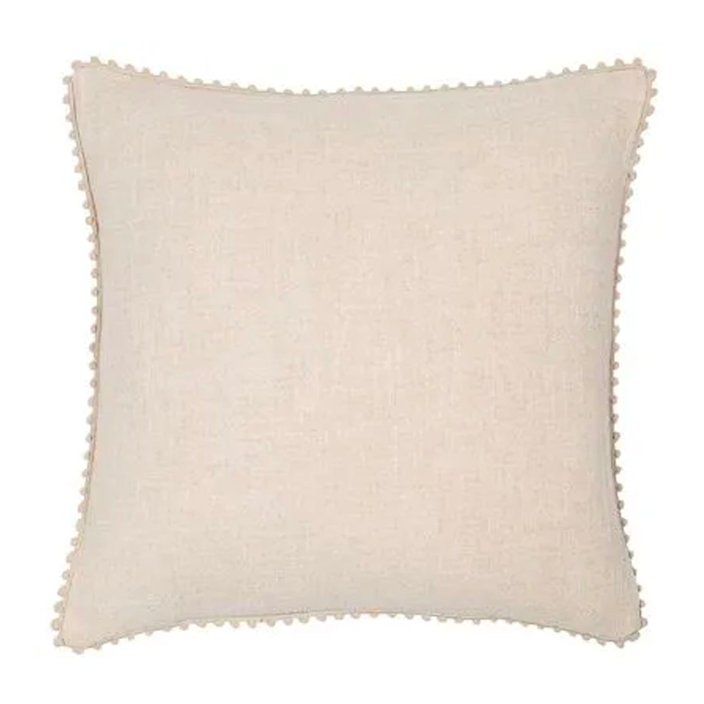 Pompom Natural Linen Cushion
