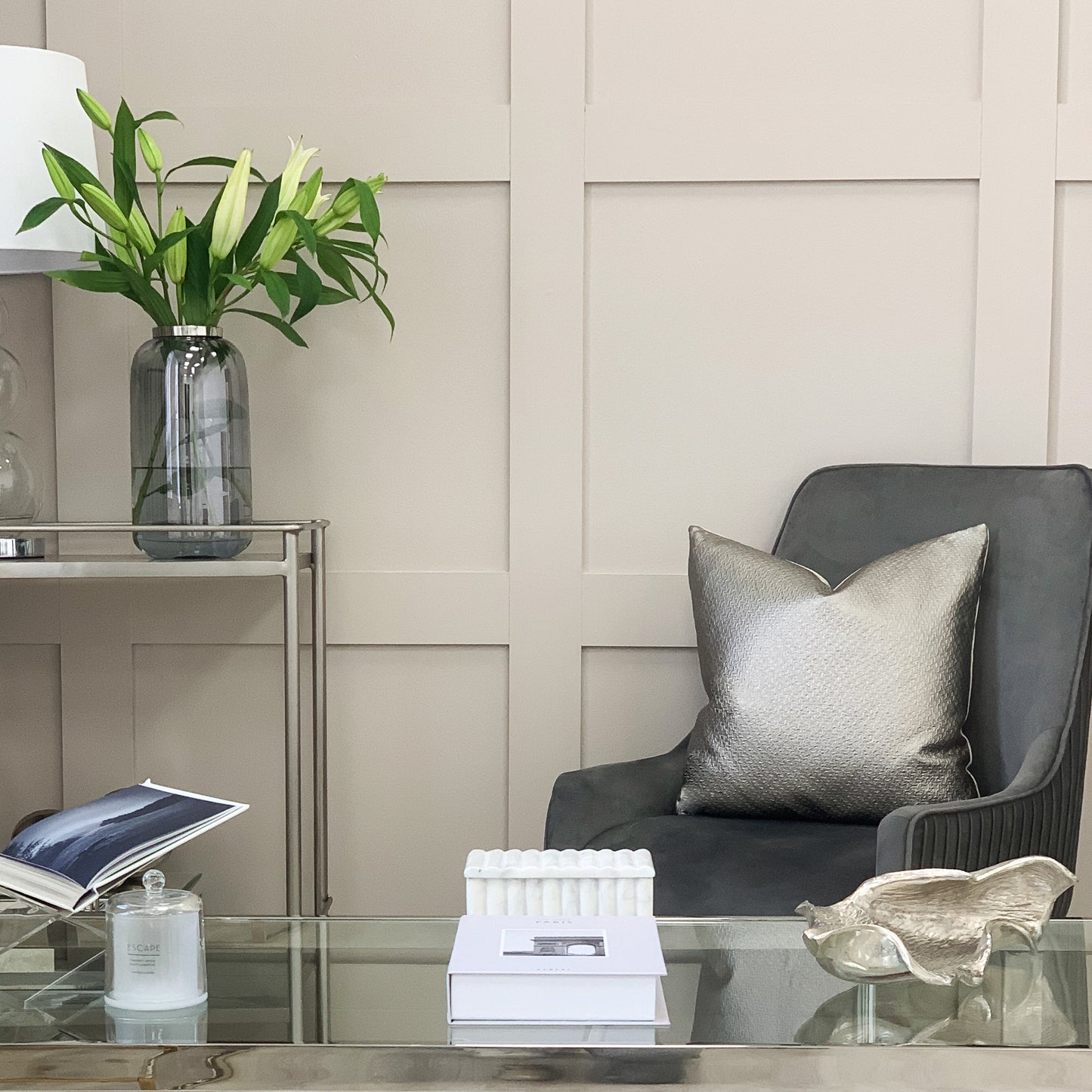 Textured Metallic Cushion