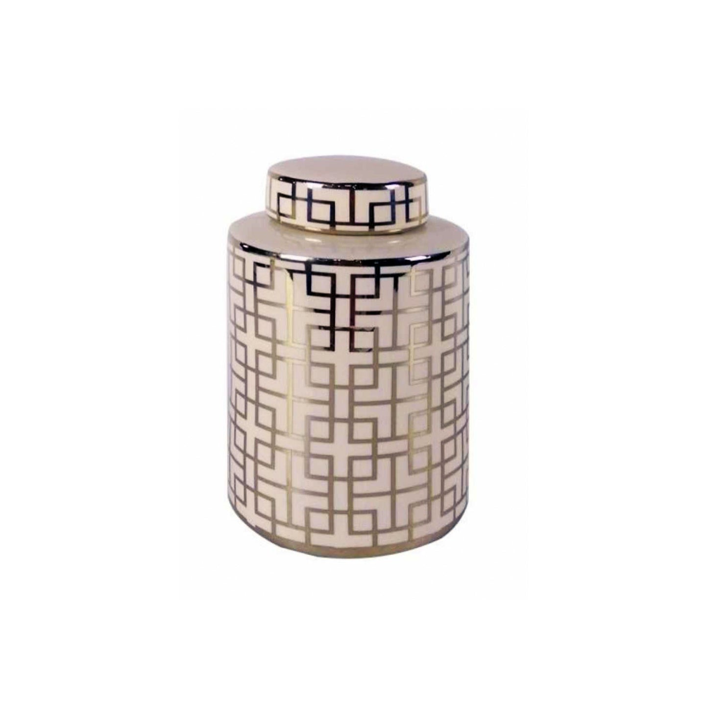 Myra Small Palest Pink And Gold Ginger Jar