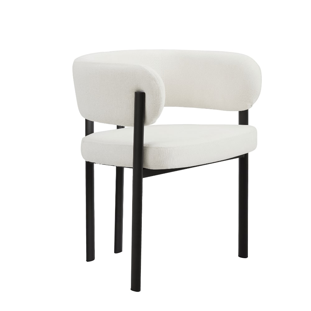 Apollo White Ceramic Dining Set With 4 Elle Chairs