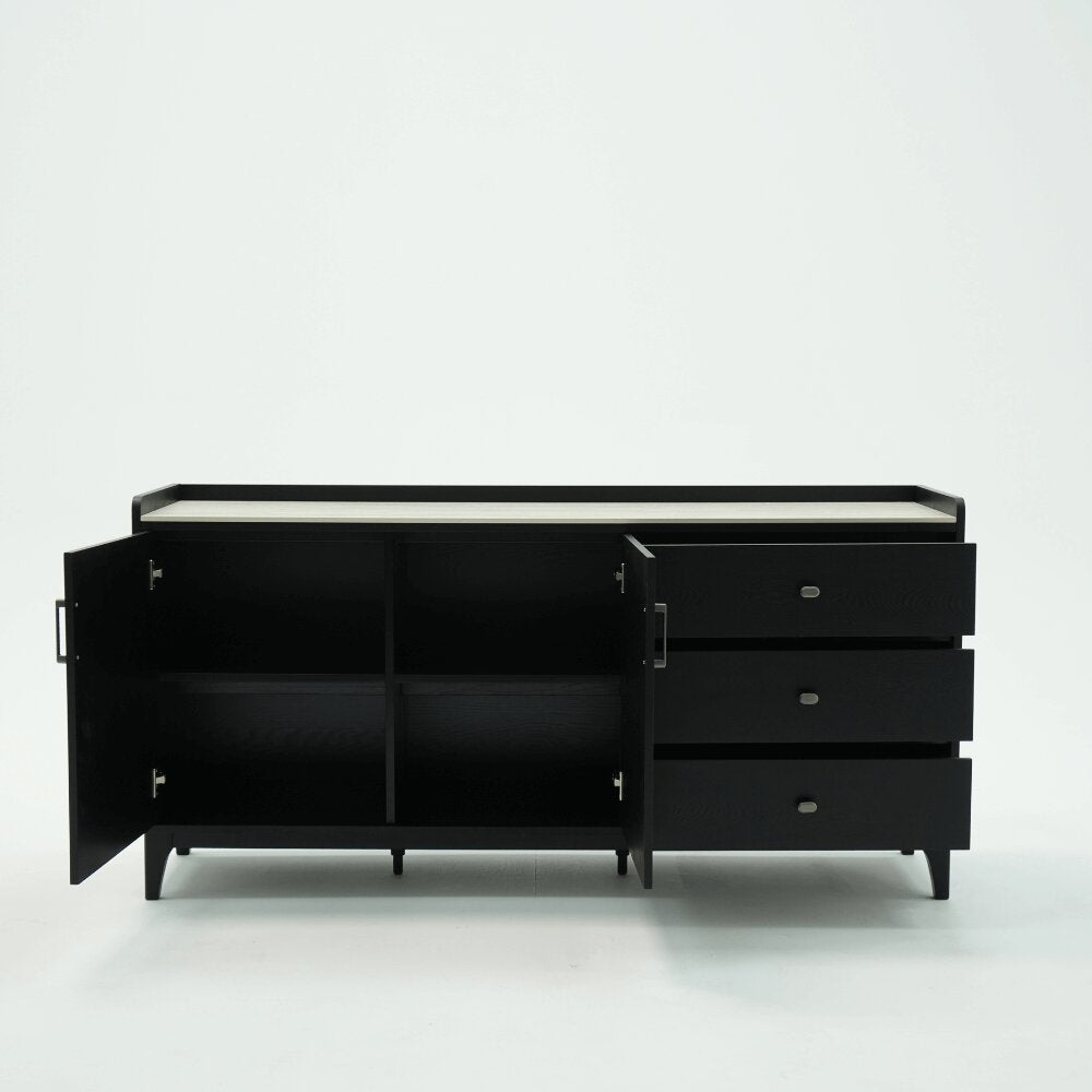 Lorenzo Black Wooden Sideboard