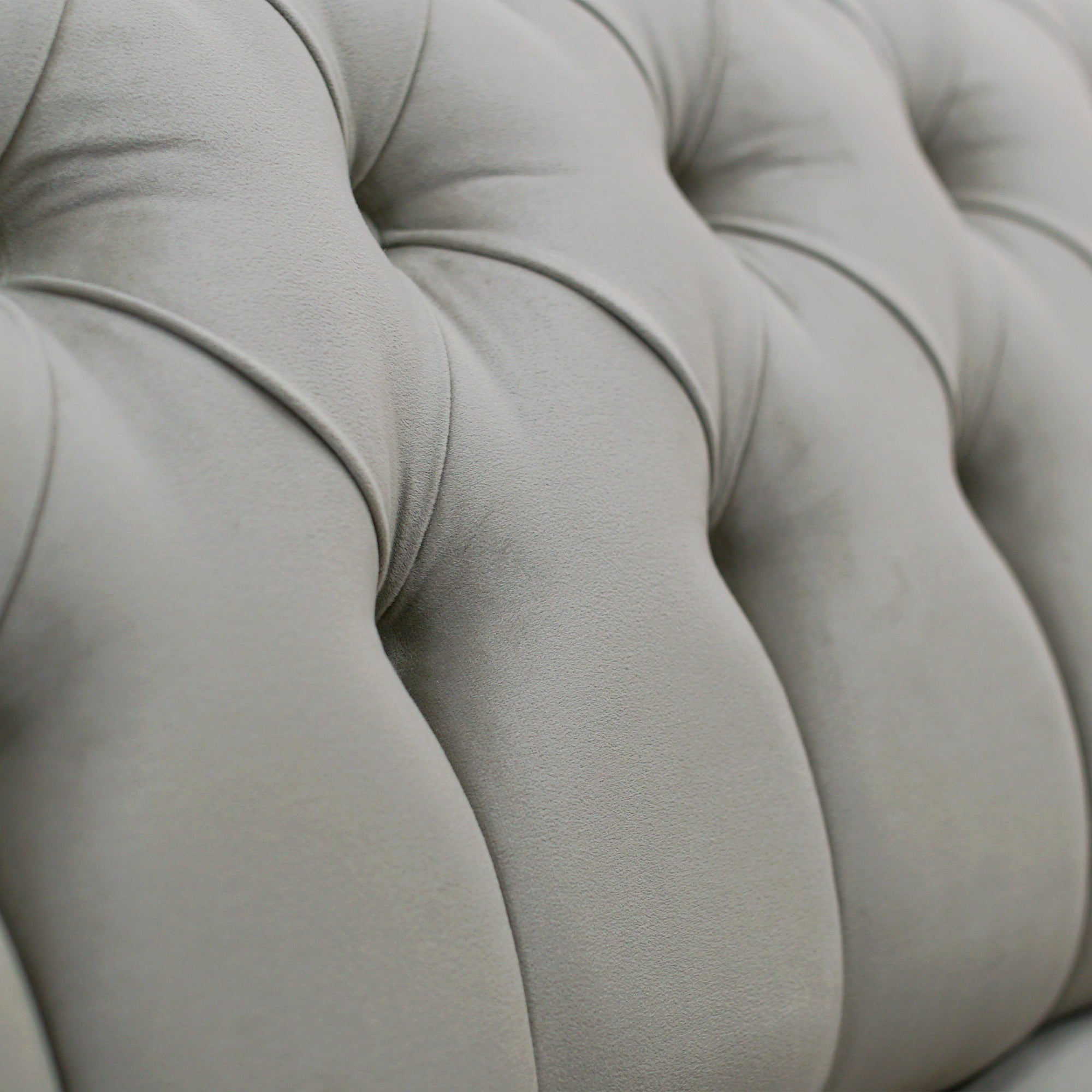 Eliza Light Grey Velvet 2 Seater Sofa With Silver Trim