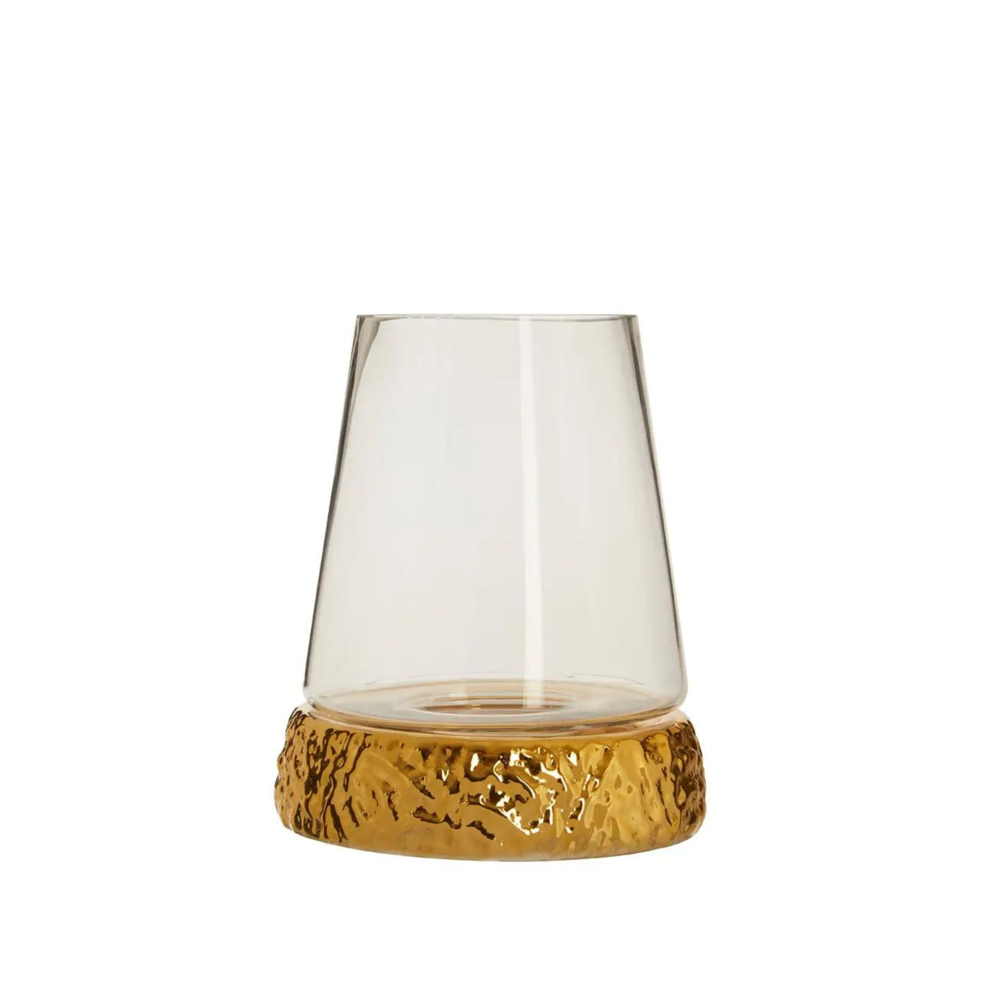 Large Gold Hurricane Candle Holder
