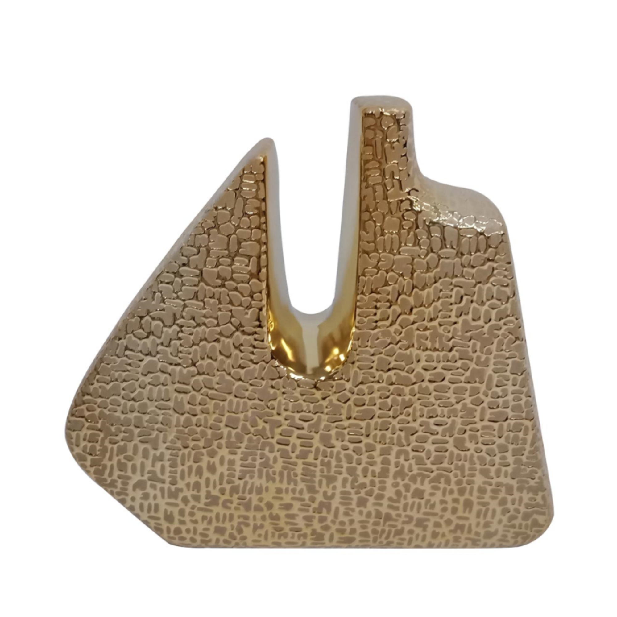 Small Gold Textured Sculpture Decoration