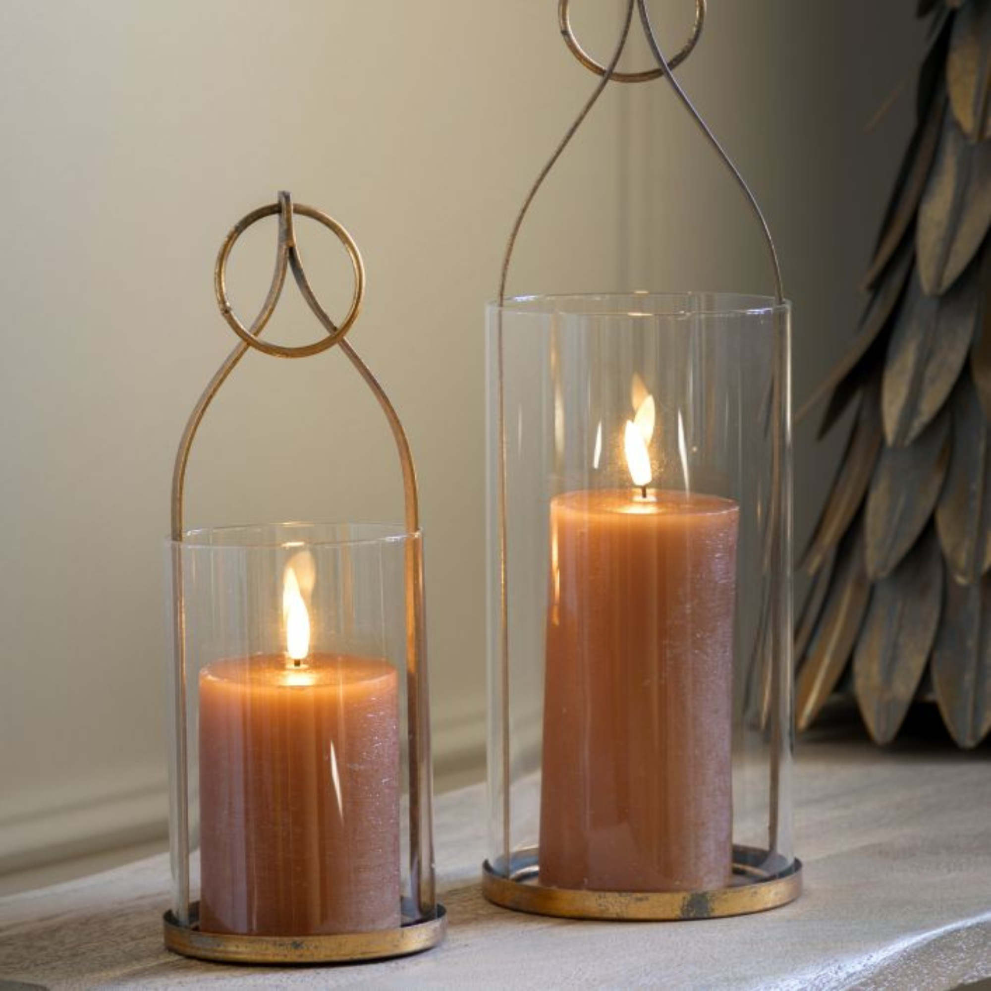 Kyra Small Antique Gold Lantern