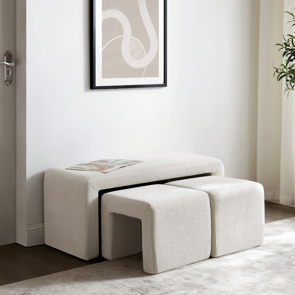 velvet bench with storage