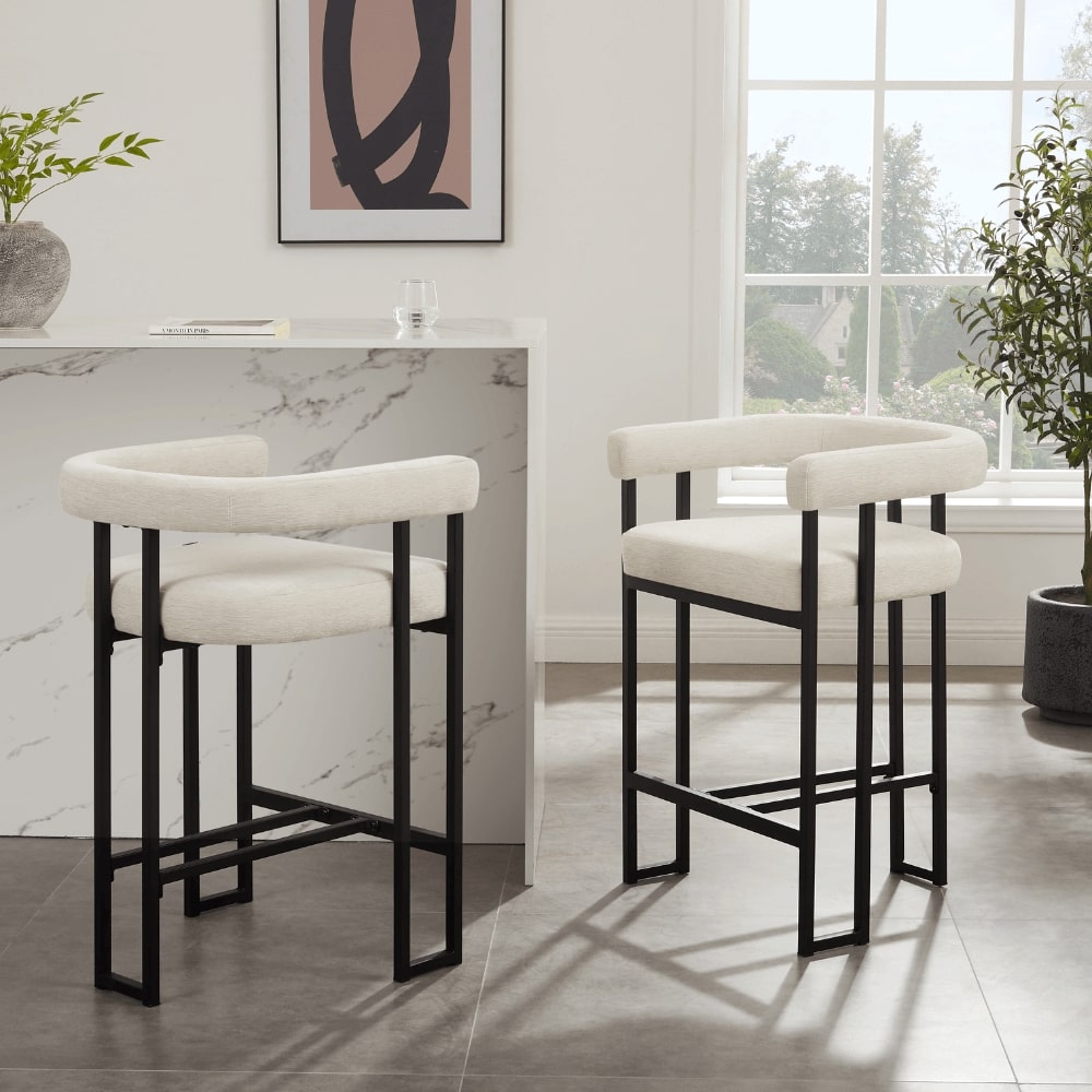 Barstool With Black Metal Frame