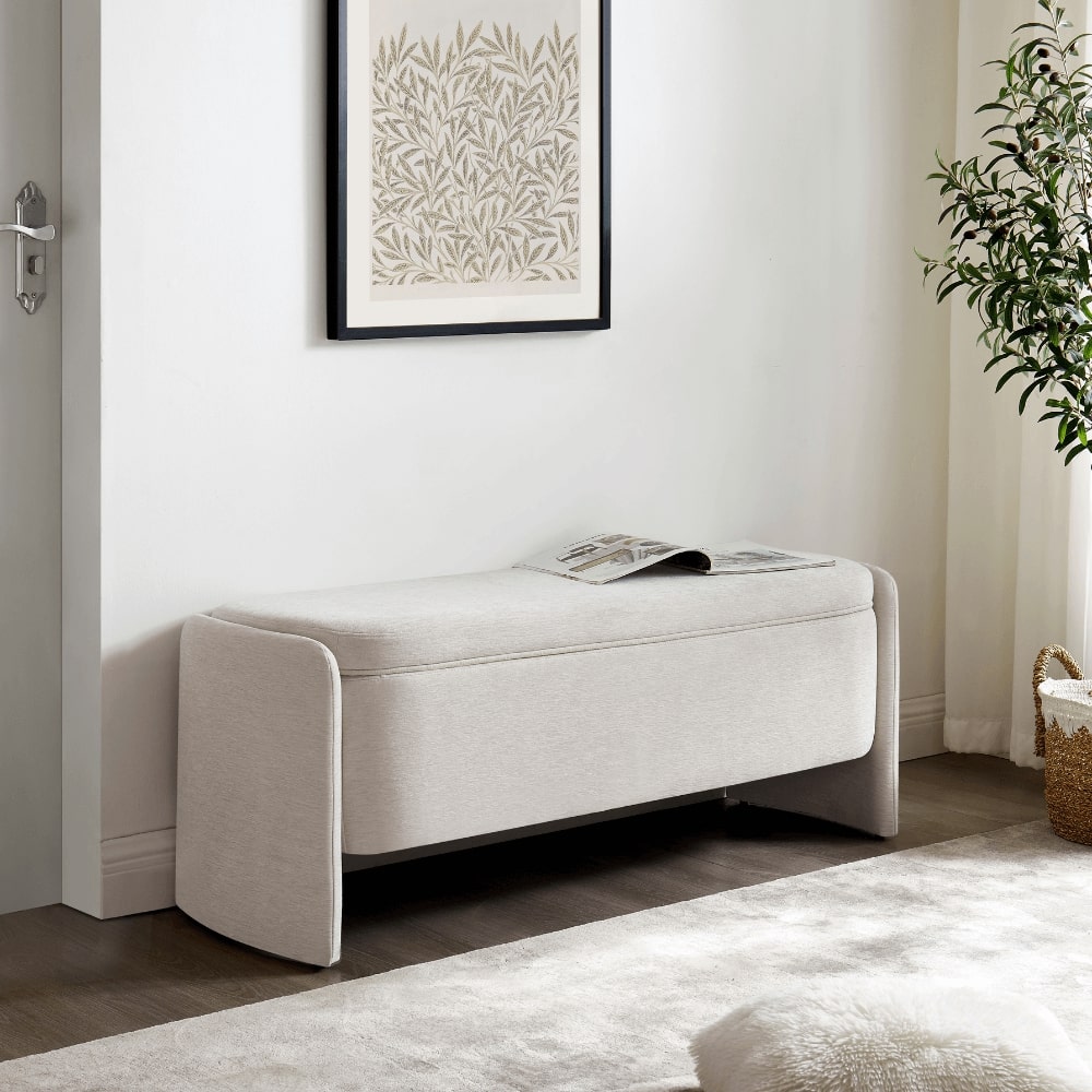 velvet storage bench