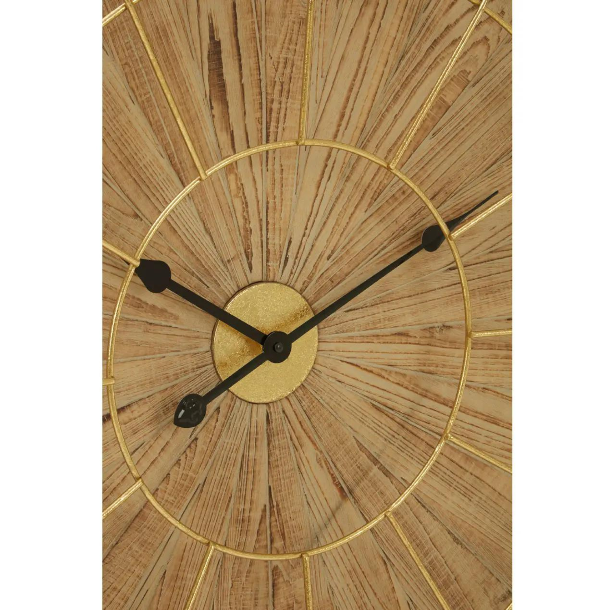 Yaxi Wall Clock with Natural Wooden Face