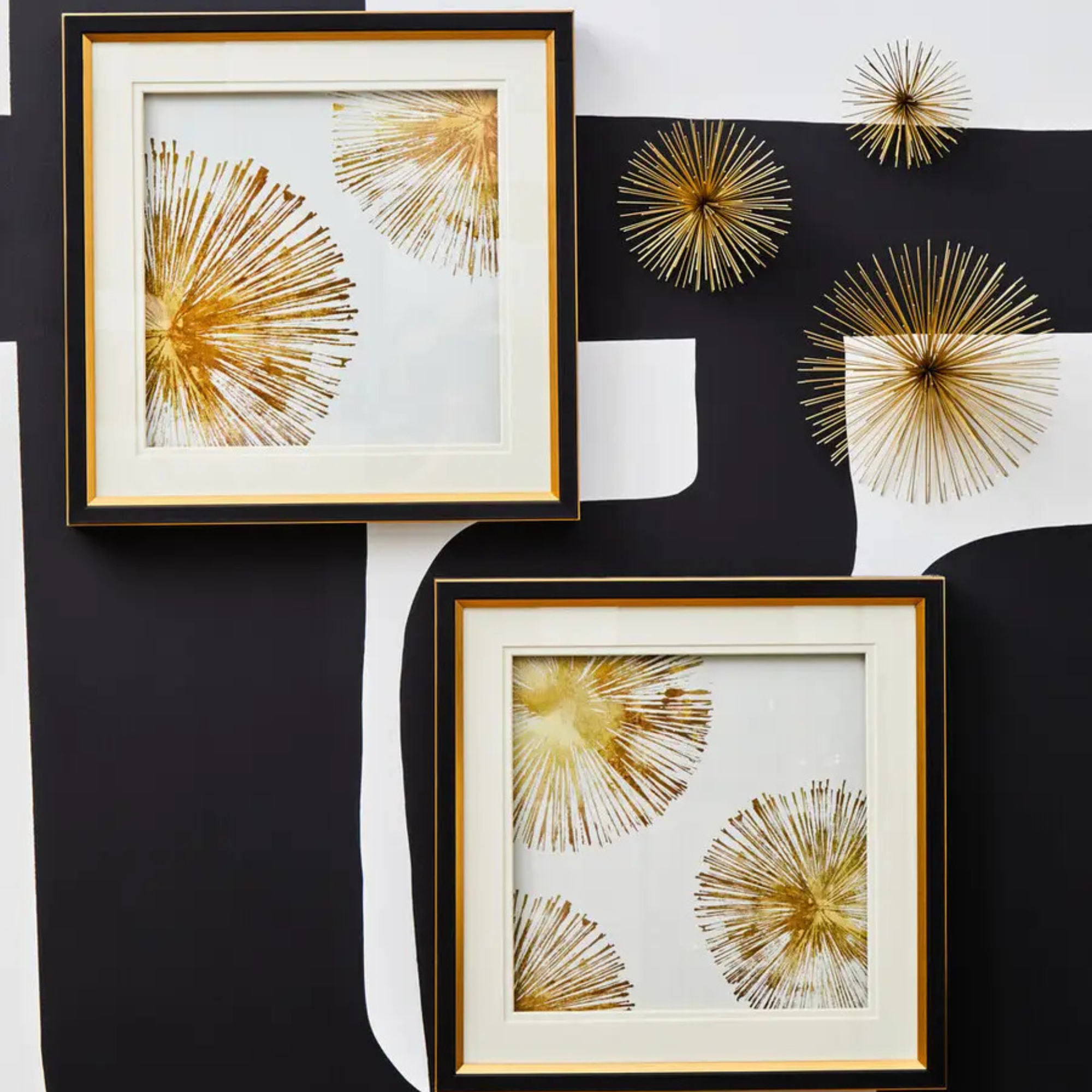 Set Of Two Sunburst Wall Art