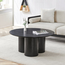Marco Round Black Wood Coffee Table