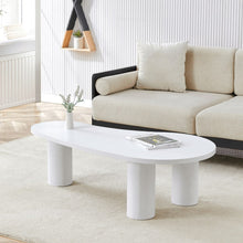 Milo White Wood Irregular Coffee Table