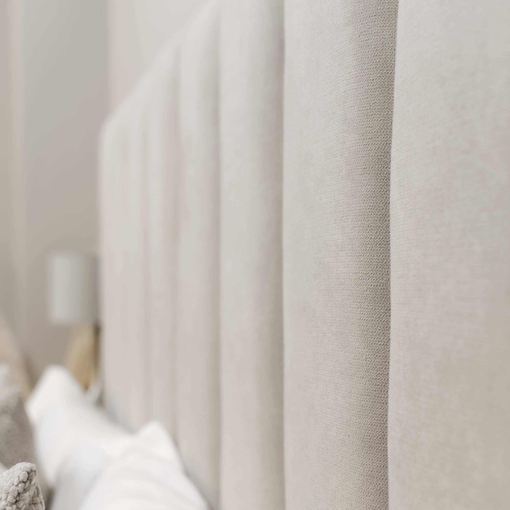 Chloe Beige Bed With Gold Metal Trim And Ottoman Storage