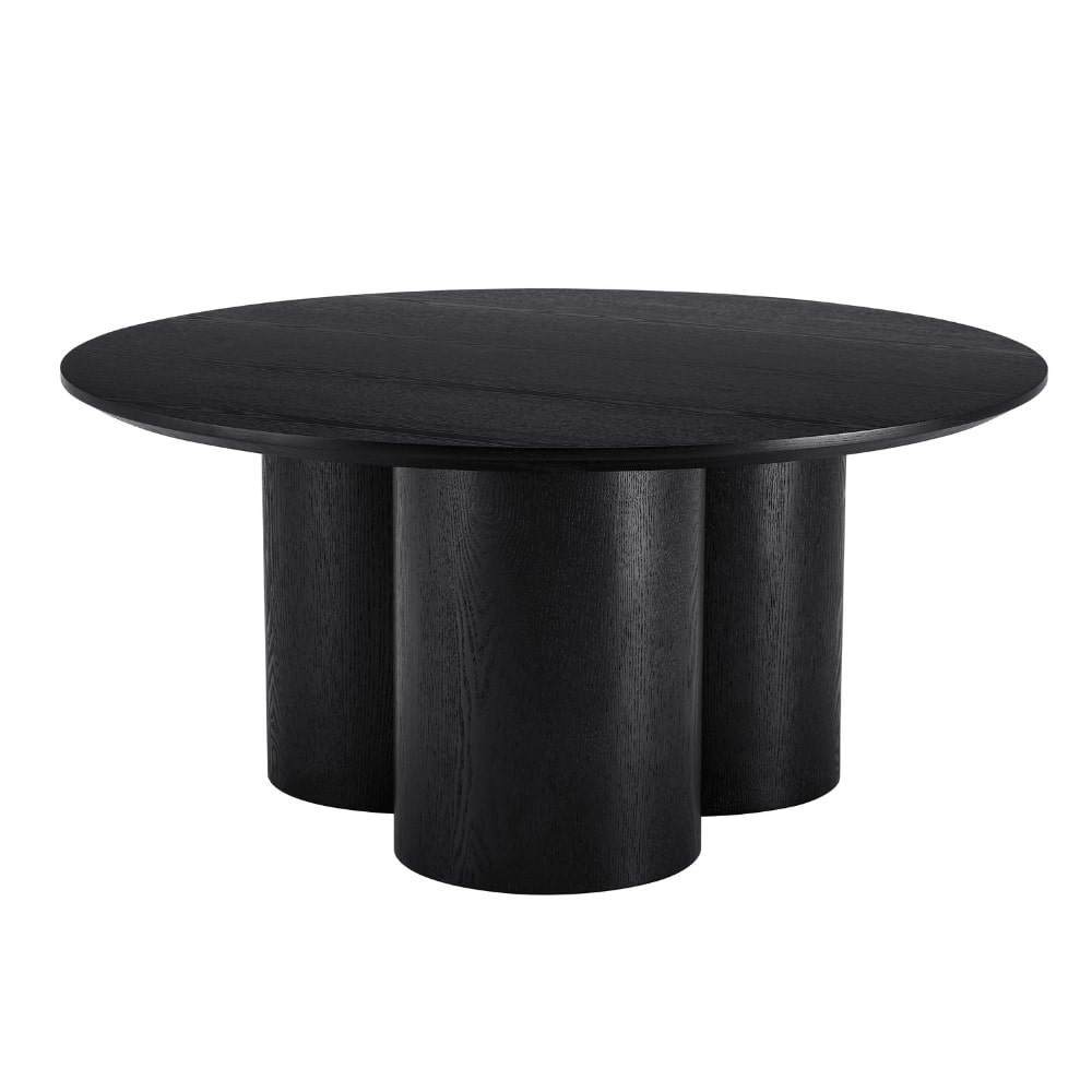 Marco Round Black Wood Coffee Table