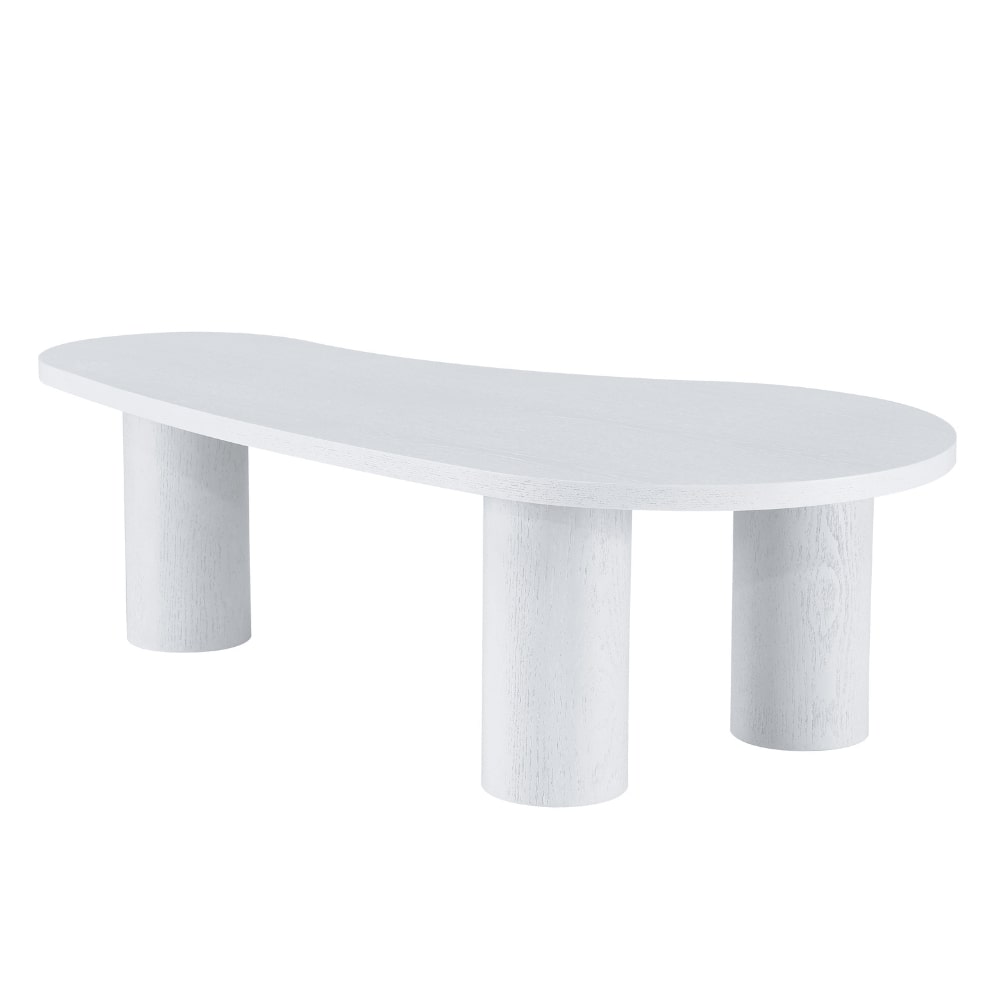 Milo White Wood Irregular Coffee Table