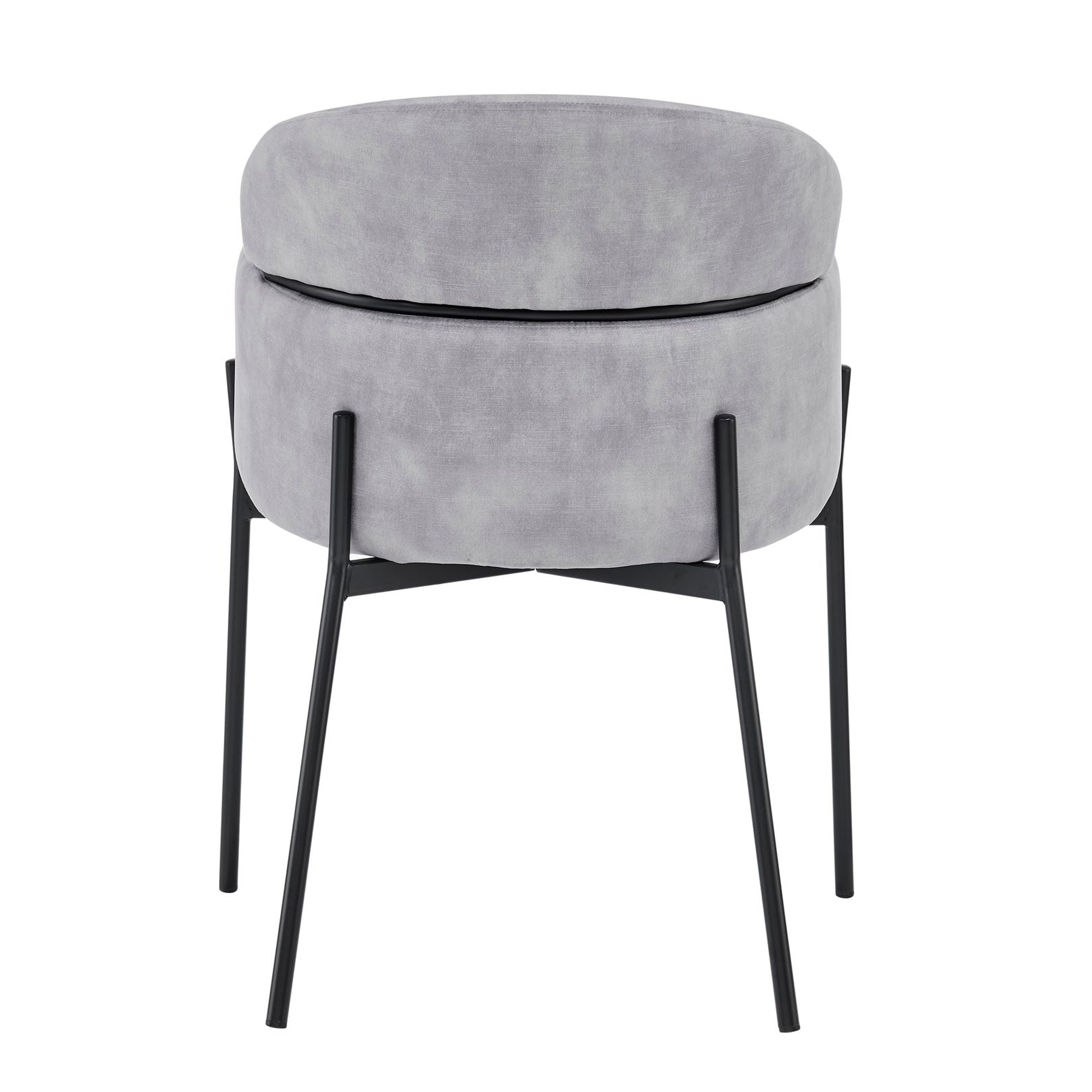 Liang Grey Velvet Dining Chair With Black Frame