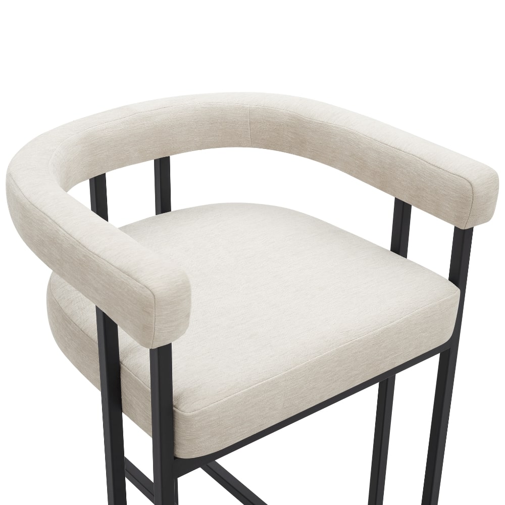 Sofia White Ceramic Dining Set With 6 Celine Cream Chairs