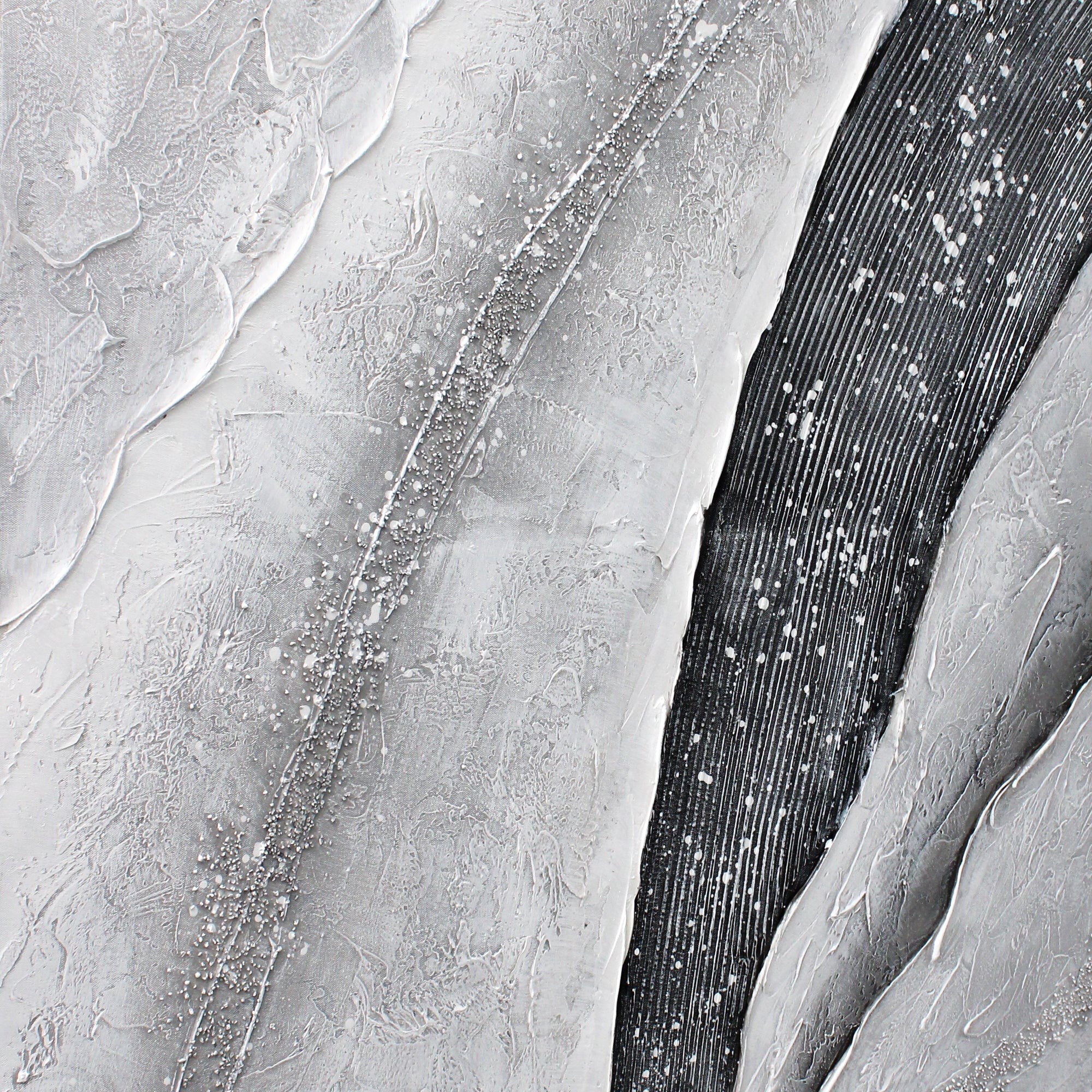 Contrasting Grey Wall Art with Black Frame