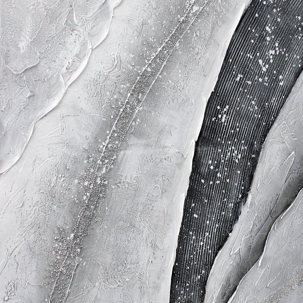 Contrasting Grey Wall Art with Black Frame