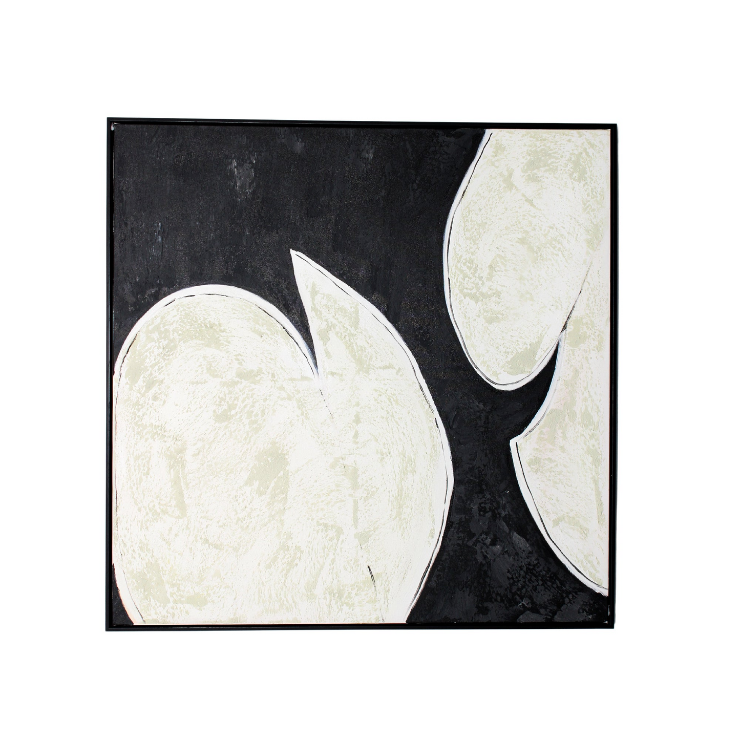 Black and Cream Black Framed Wall Art