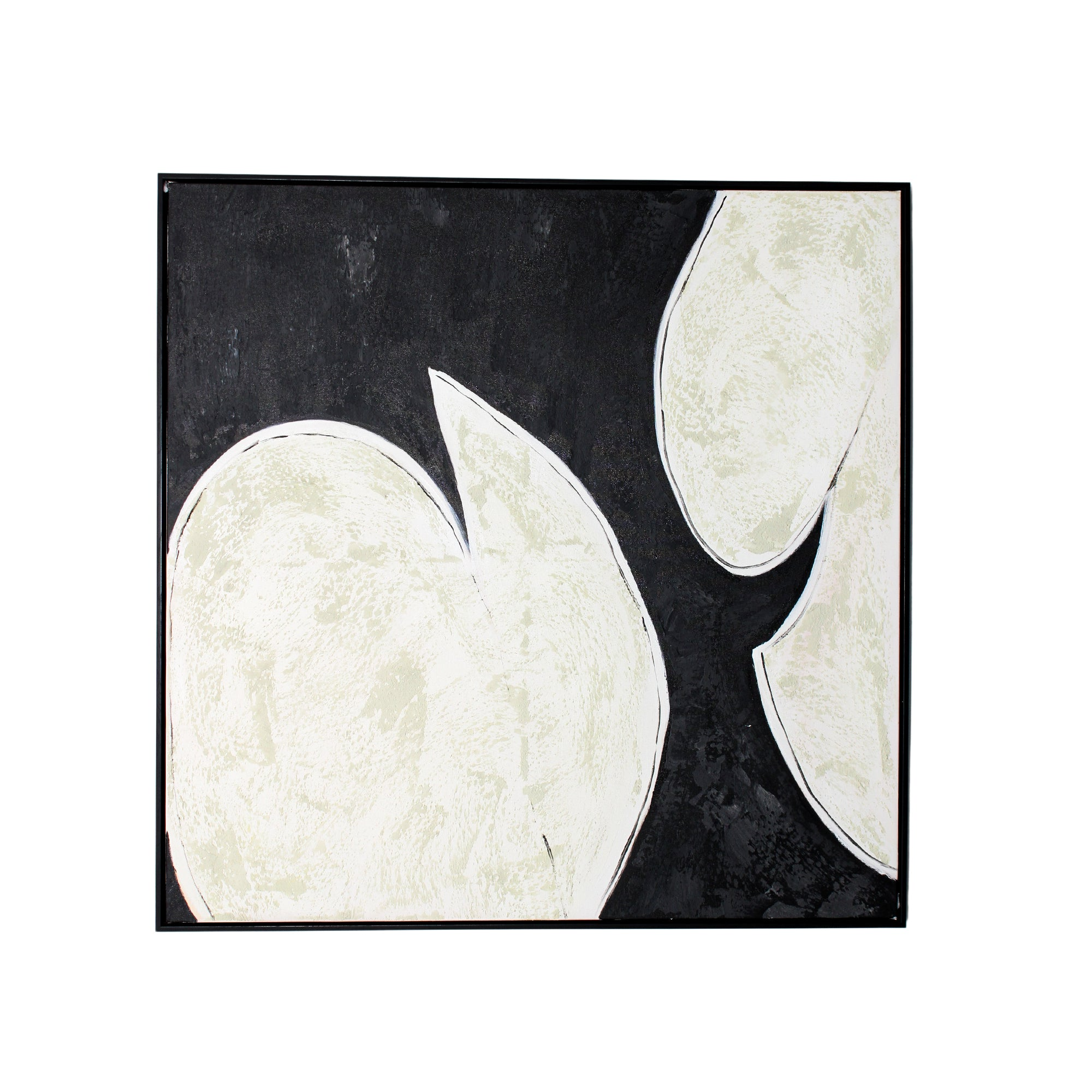 Black and Cream Black Framed Wall Art