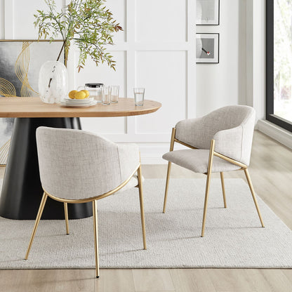 Neutral Linen Dining Chair