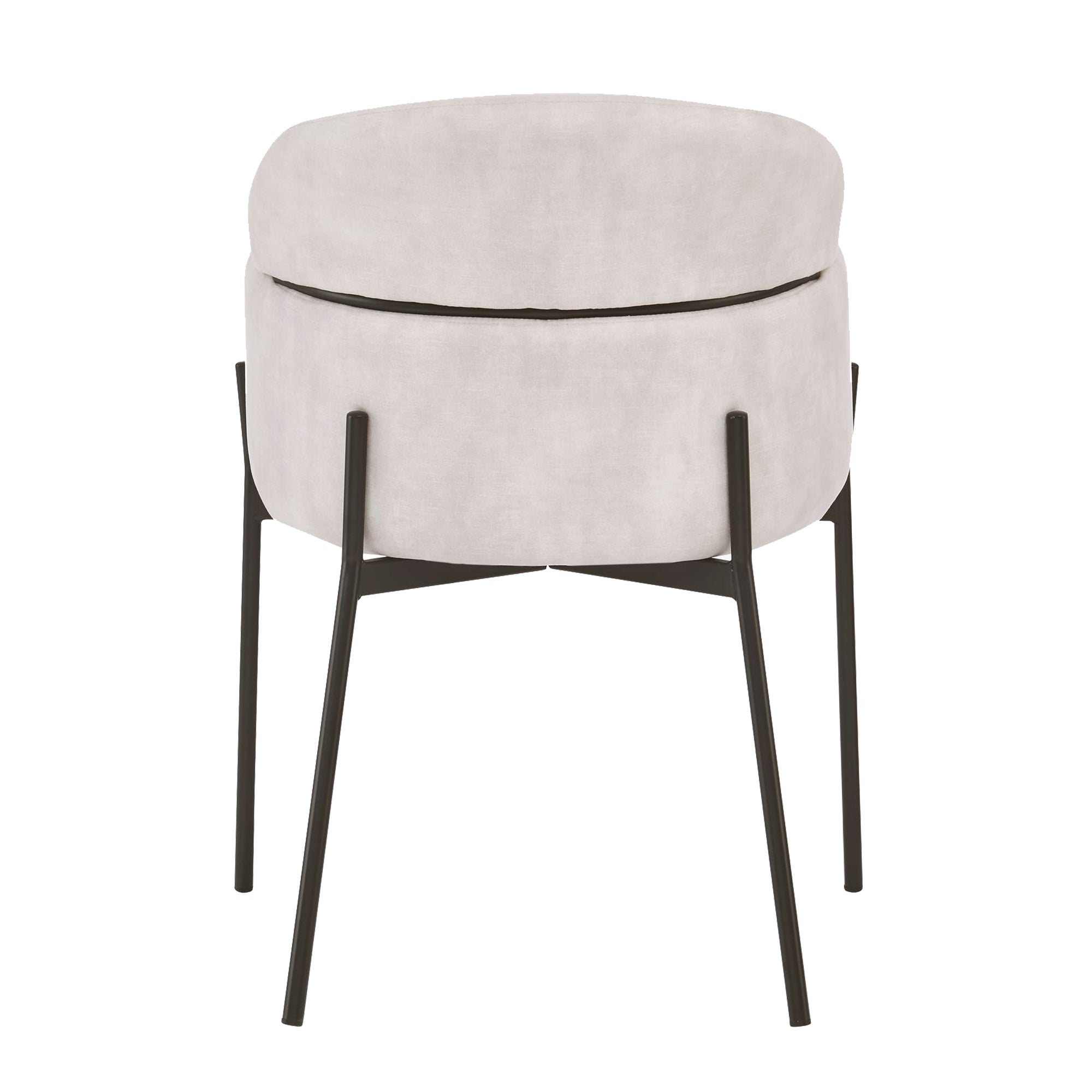 Liang Cream Velvet Dining Chair With Black Frame
