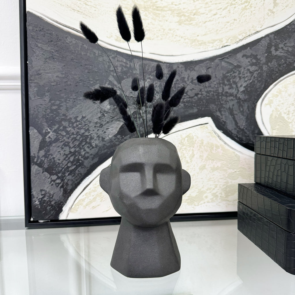 Black Ceramic Head Piece Ornament