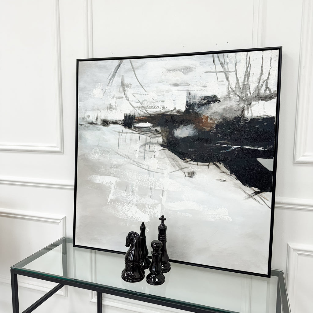 Grey and Black Contrasting Wall Art