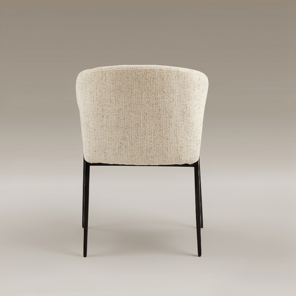 Lucia Cream Curved Dining Chair