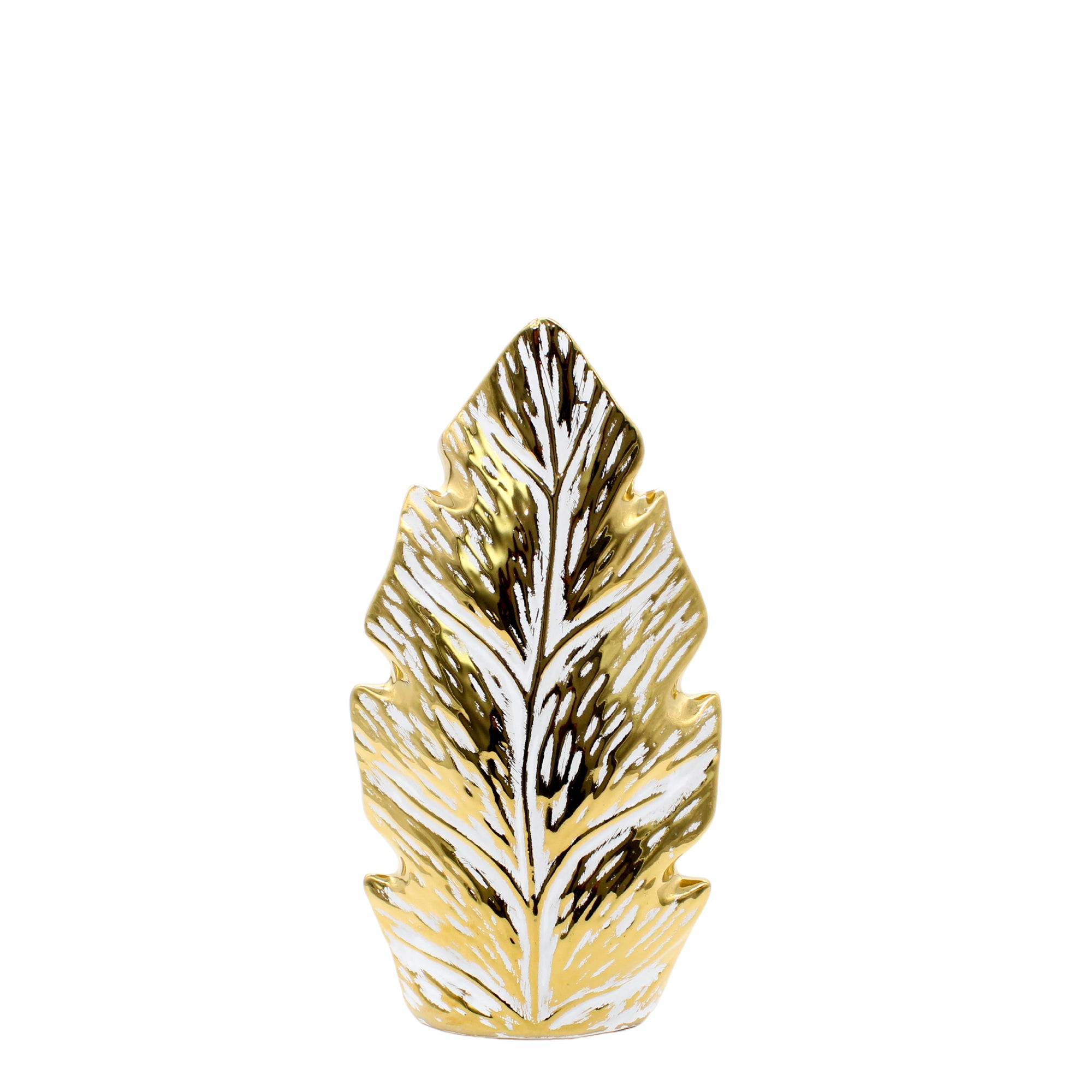 Medium Leaf Detail Ceramic Vase