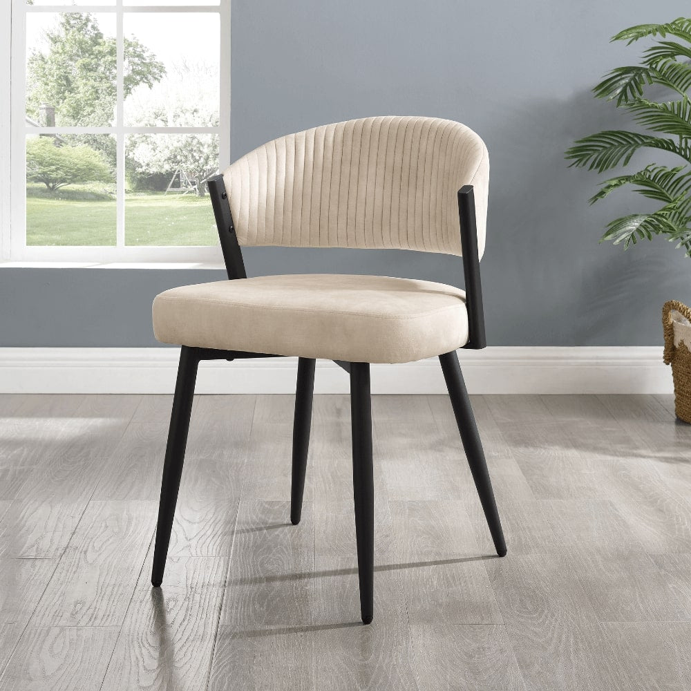 Siena White Ceramic Dining Set With 6 Maria Chairs