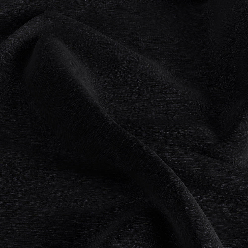 Camilla Curved Black Chenille Dining Chair