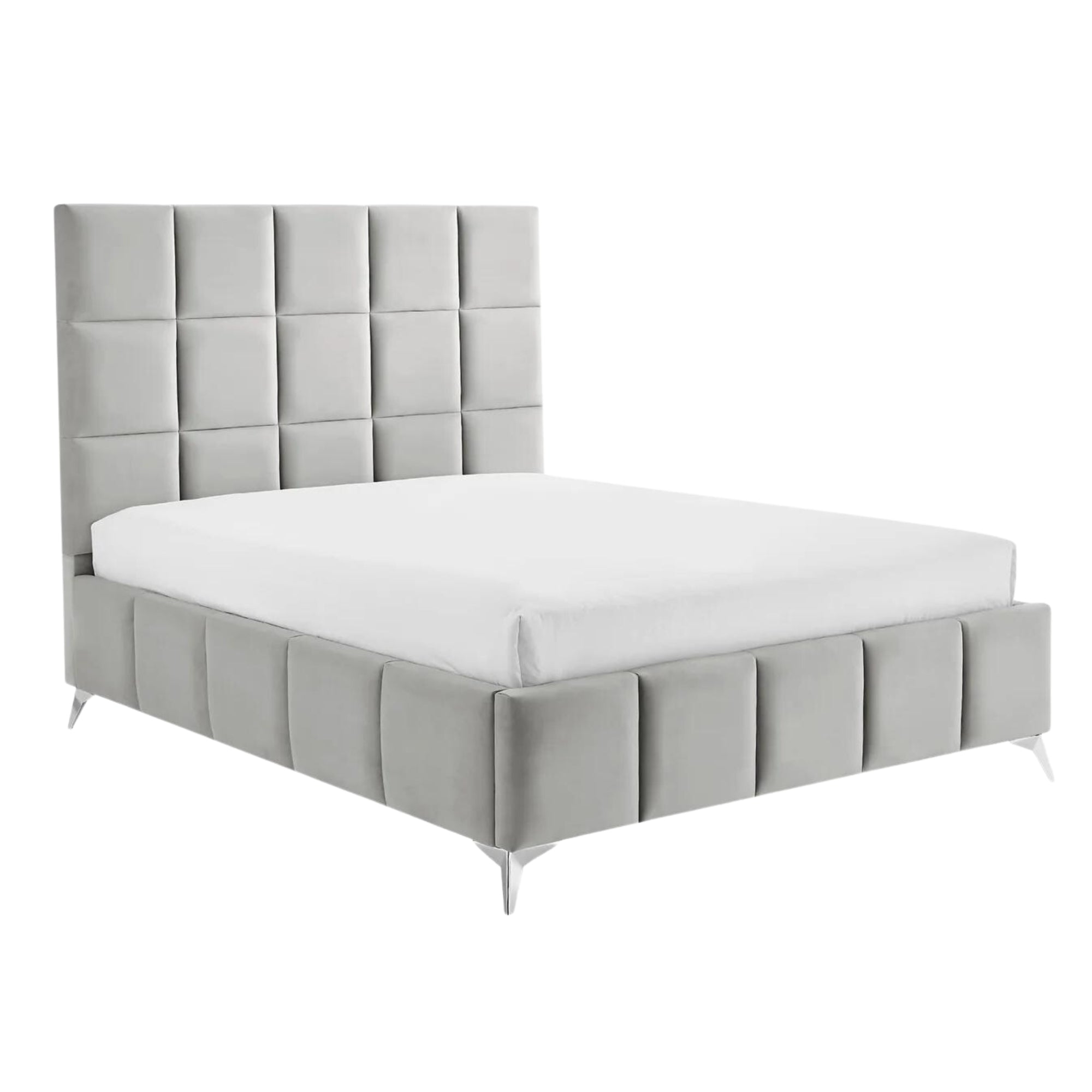 Imogen Light Grey Padded Ottoman Storage Bed
