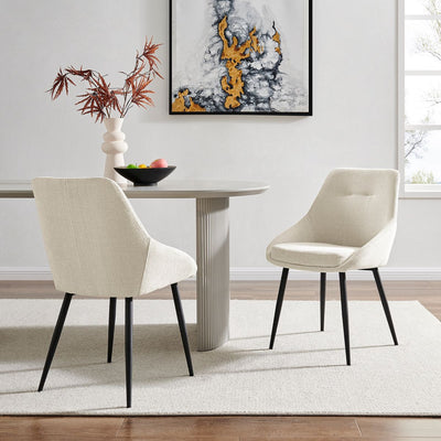 Sage Cream Linen Dining Chair