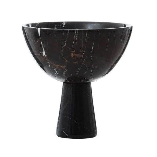Black Marble Pedestal Bowl