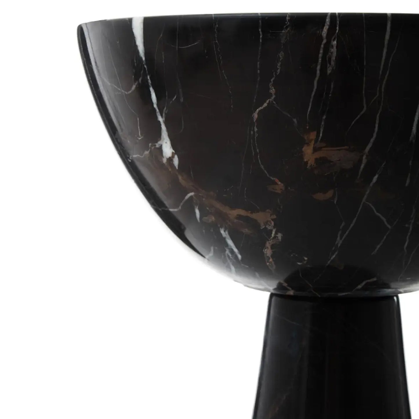 Black Marble Pedestal Bowl