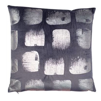 Malini Kyoto Silver Abstract Cushion