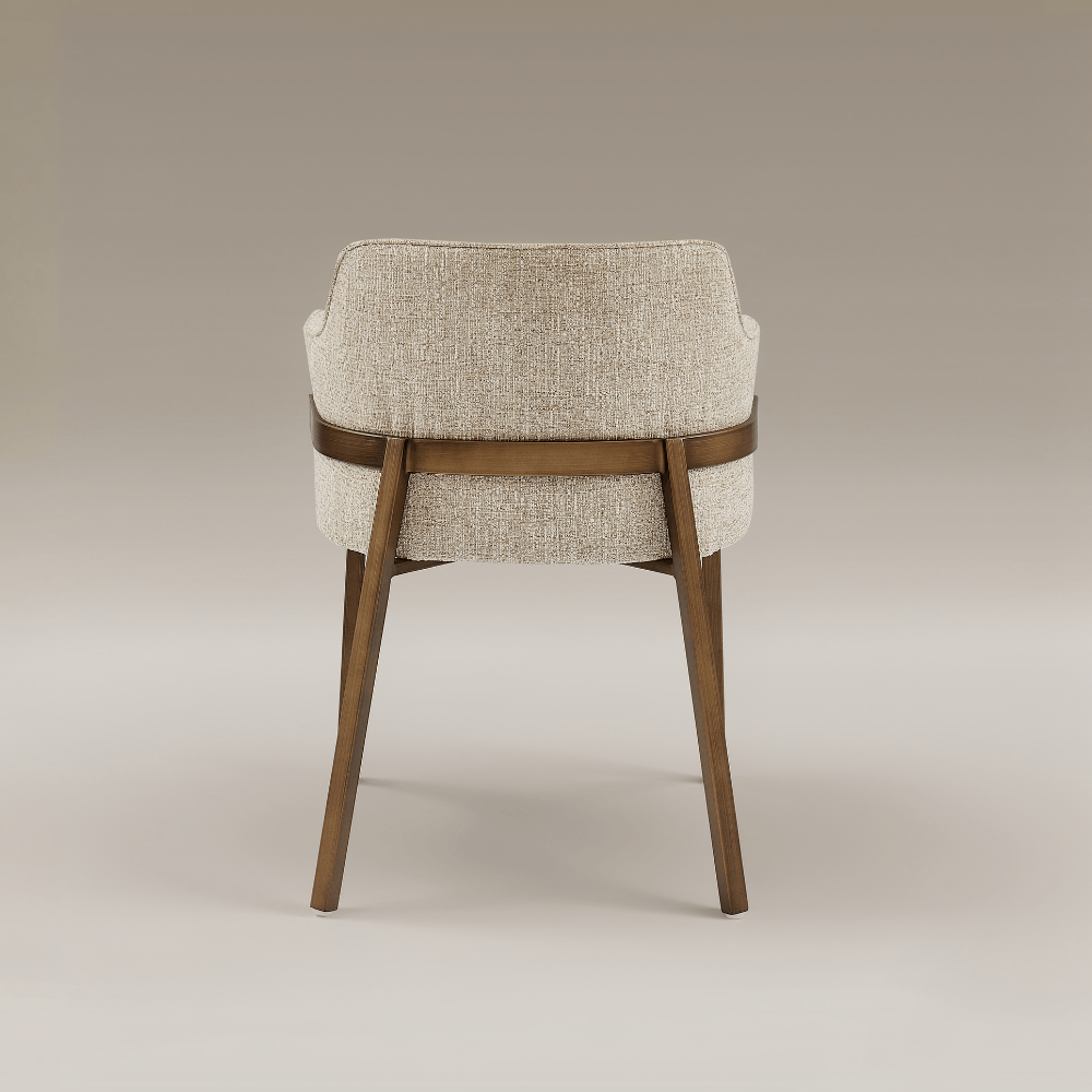 Celeste Beige Brushed Bronze Dining Chair